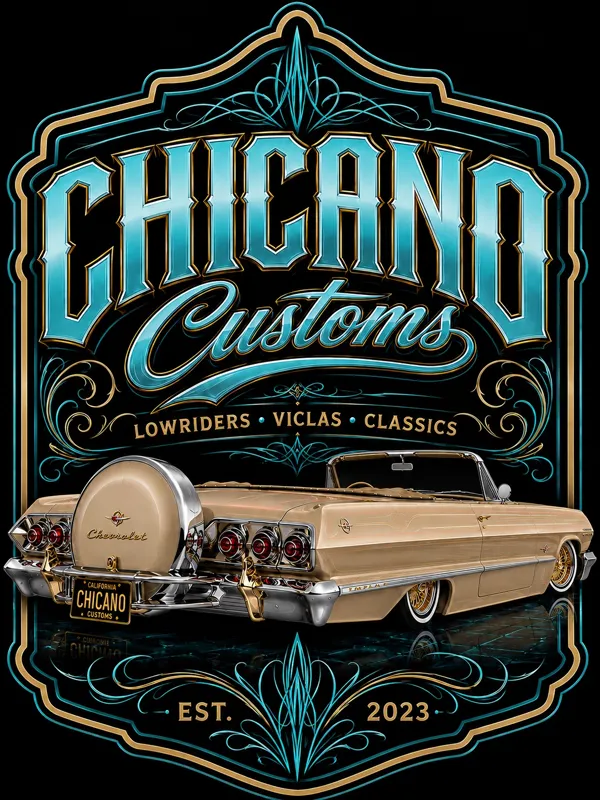 Chicano Customs badge logo